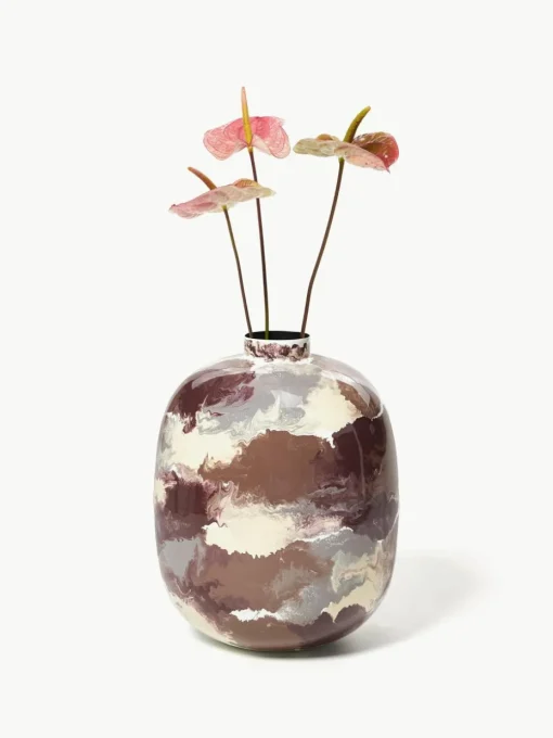Handbeschilderde vaas Thyra, H 50 cm
