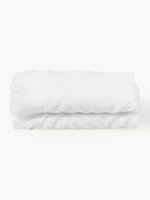 Handdoek Jacqui met hoog-laag patroon, in verschillende formaten
