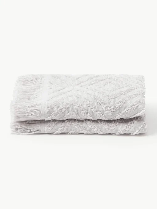 Handdoek Jacqui met hoog-laag patroon, in verschillende formaten