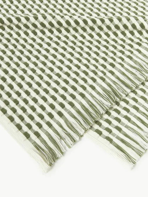 Handdoek Juniper met hoog-laag structuur, in verschillende formaten