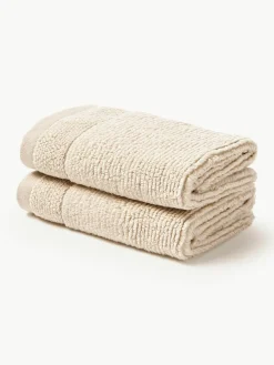 Handdoek Luxe met gestreepte rand, in verschillende formaten