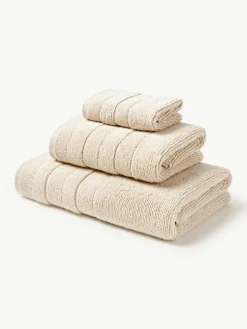 Handdoekenset Luxe met gestreepte rand, in verschillende setgroottes