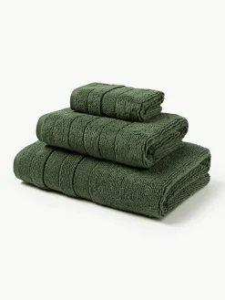 Handdoekenset Luxe met gestreepte rand, in verschillende setgroottes