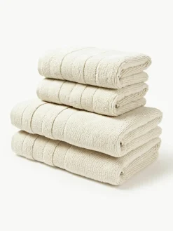 Handdoekenset Luxe met gestreepte rand, in verschillende setgroottes