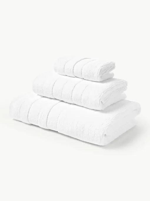 Handdoekenset Luxe met gestreepte rand, in verschillende setgroottes