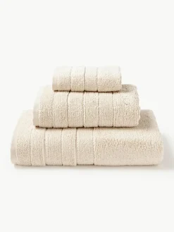 Handdoekenset Luxe met gestreepte rand, in verschillende setgroottes