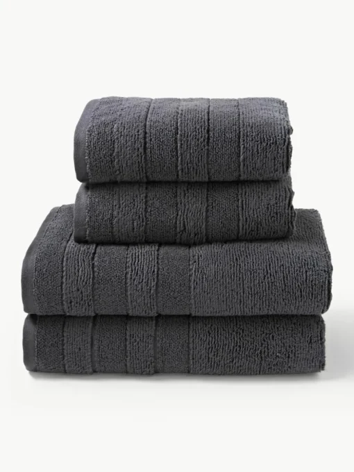 Handdoekenset Luxe met gestreepte rand, in verschillende setgroottes