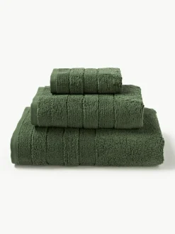 Handdoekenset Luxe met gestreepte rand, in verschillende setgroottes