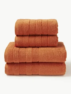 Handdoekenset Luxe met gestreepte rand, in verschillende setgroottes