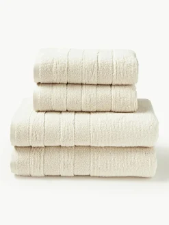 Handdoekenset Luxe met gestreepte rand, in verschillende setgroottes