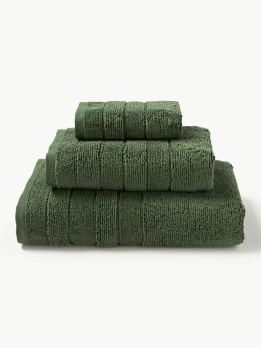 Handdoekenset Luxe met gestreepte rand, in verschillende setgroottes