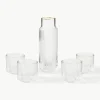Handgeblazen Aleo waterkaraf met waterglazen, set van 5