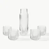Handgeblazen Aleo waterkaraf met waterglazen, set van 5