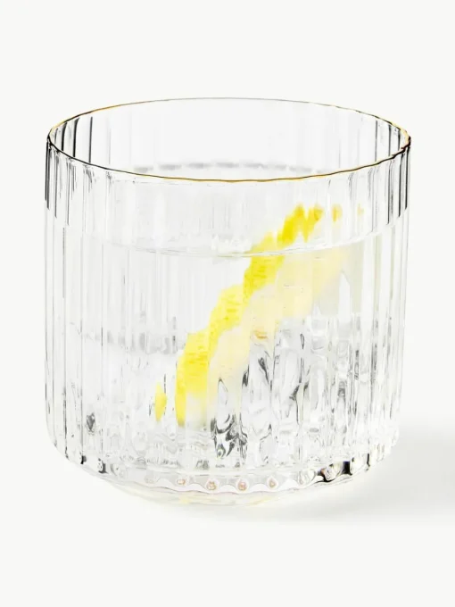 Handgeblazen Aleo waterkaraf met waterglazen, set van 5
