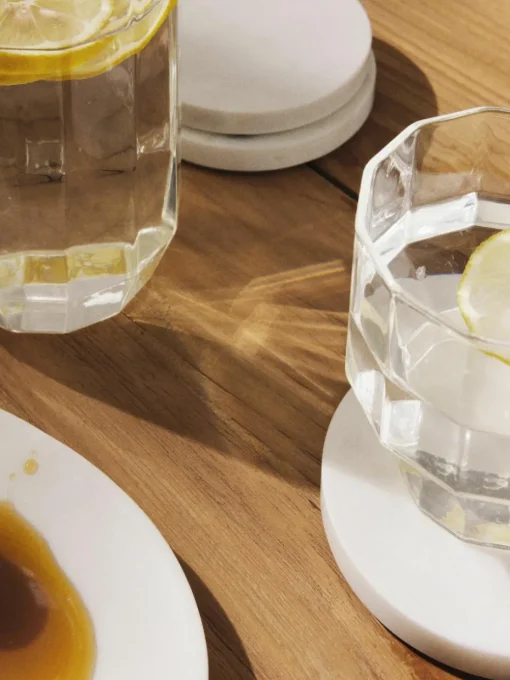 Handgeblazen waterkaraf met Angoli glazen, set van 5