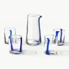 Handgeblazen waterkaraf Taha met waterglazen, set van 5