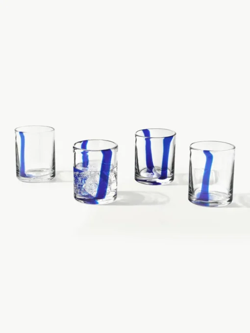 Handgeblazen waterkaraf Taha met waterglazen, set van 5
