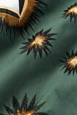 Handgeborduurde katoenen kussenhoes Eye