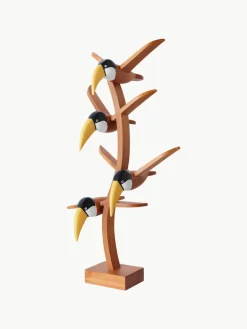 Handgemaakt decoratief object Toucan van mahoniehout