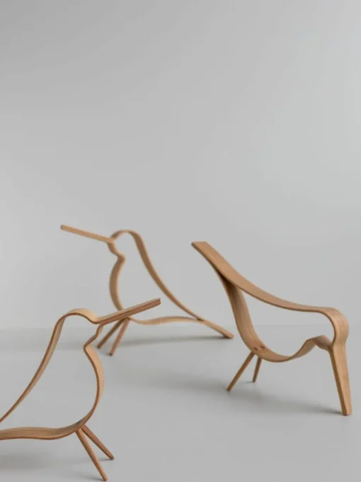 Handgemaakt decoratief object Woody in de vorm van een vogel