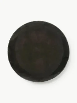 Handgemaakt dinerbord Nordic Coal, 4 stuks