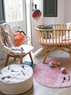 Handgemaakt katoenen knuffelkussen Cathy de Wortel