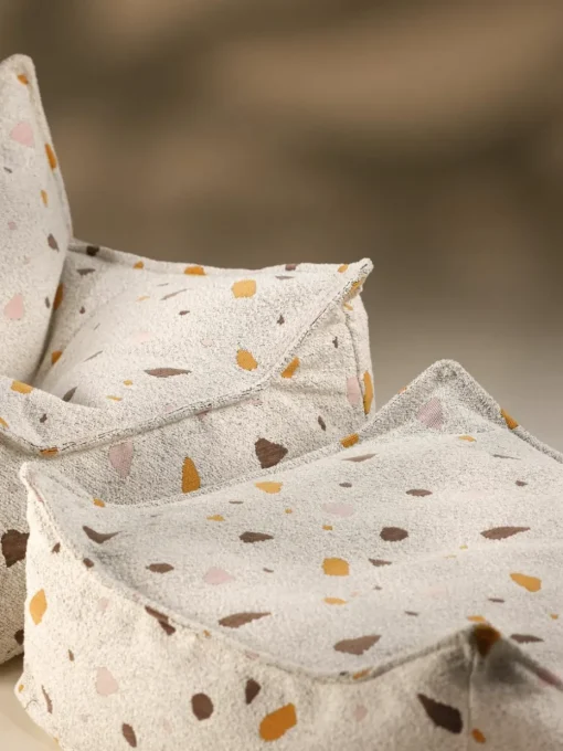 Handgemaakt kindervloerkussen Sugar van bouclé