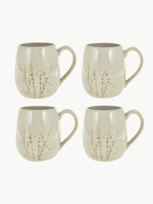 Handgemaakt kopje Bea met gras motief