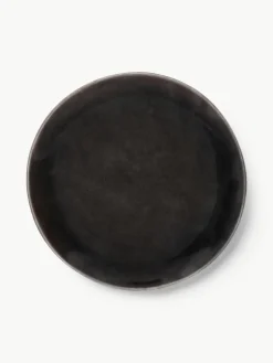 Handgemaakt ontbijtbord Nordic Coal, 4 stuks
