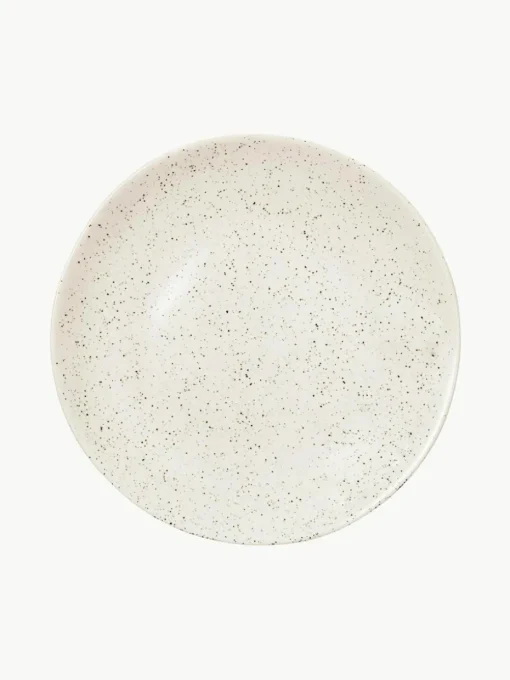 Handgemaakt ontbijtbord Nordic Vanilla, 4 stuks
