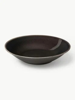 Handgemaakt soepbord Nordic Coal, 4 stuks