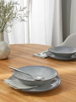 Handgemaakt soepbord Nordic Sea, 4 stuks