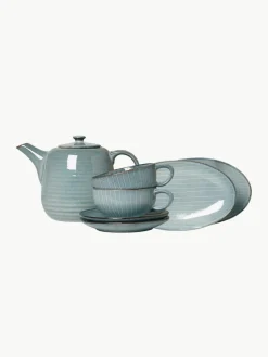 Handgemaakt theeservies Nordic Sea, 2 personen (7 stuks)
