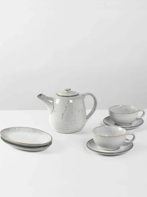 Handgemaakt theeservies Nordic Sand, 2 personen (7 stuks)