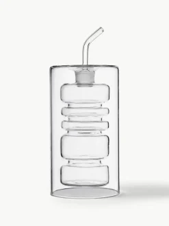 Handgemaakte azijn- en olie-dispenser Rings, H 19 cm