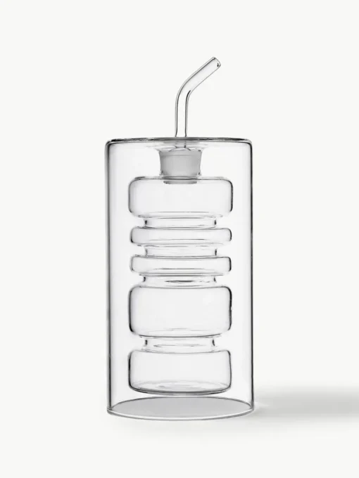 Handgemaakte azijn- en olie-dispenser Rings, H 19 cm