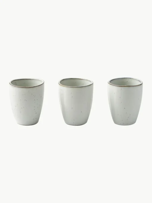 Handgemaakte beker Nordic Sand, 6 stuks
