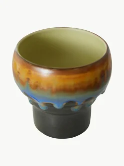 Handgemaakte bekers 70's van keramiek, 2-delig