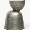 Handgemaakte bijzettafel Heena van aluminium