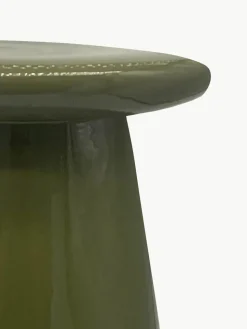 Handgemaakte bijzettafel Button van keramiek