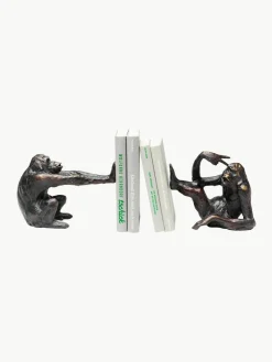 Handgemaakte boekensteun Monkey Kare, 2-delig