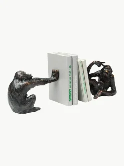 Handgemaakte boekensteun Monkey Kare, 2-delig
