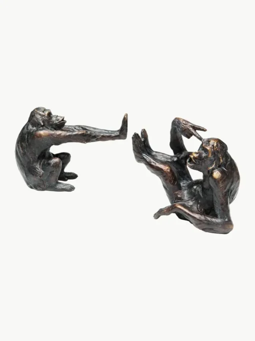 Handgemaakte boekensteun Monkey Kare, 2-delig