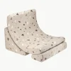 Handgemaakte bouclé kinderfauteuil Moon