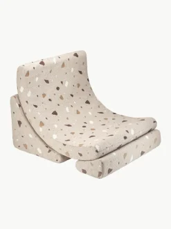 Handgemaakte bouclé kinderfauteuil Moon