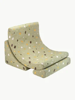 Handgemaakte bouclé kinderfauteuil Moon