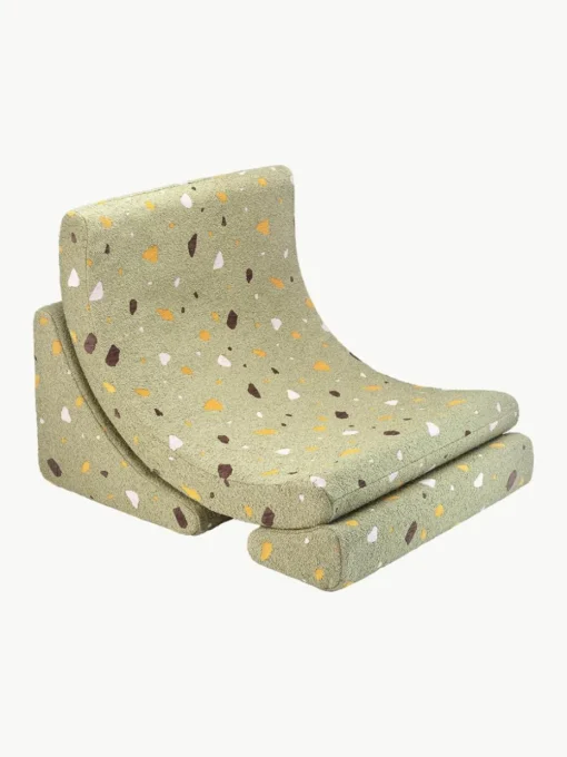 Handgemaakte bouclé kinderfauteuil Moon