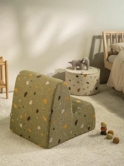 Handgemaakte bouclé kinderfauteuil Cloud