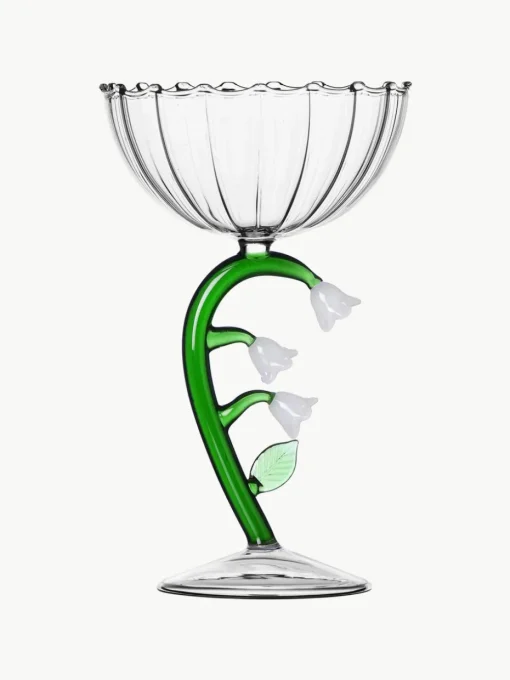 Handgemaakte champagneglas Botanica
