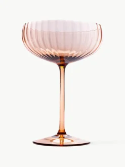 Handgemaakte champagneglazen Lyon, 2 stuks